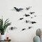 24-Pack Halloween 3D Hollow Bat Wall Decorations – Scary PVC Stickers for Kitchen, Bedroom, Fireplace, Bathroom, Indoor & Outdoor Halloween Party Décor, Black